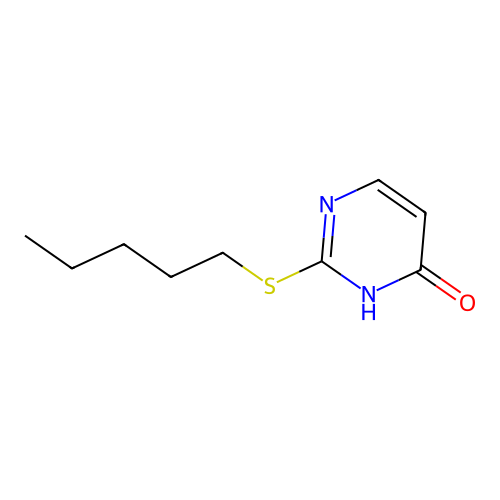 2-(pentylsulfanyl)-4(3H)-pyrimidinone structure