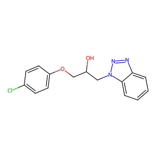 1-(1H-benzotriazol-1-yl)-3-(4-chlorophenoxy)propan-2-ol structure