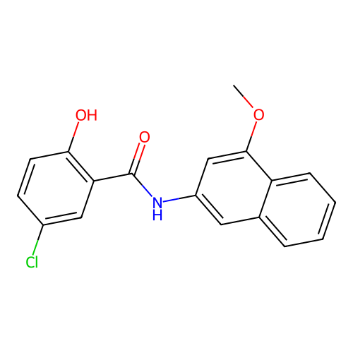 5-chloro-2-hydroxy-N-(4-methoxynaphthalen-2-yl)benzamide structure
