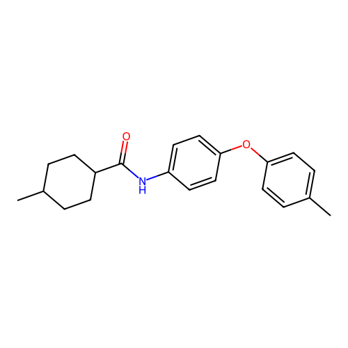 4-methyl-N-[4-(4-methylphenoxy)phenyl]cyclohexanecarboxamide structure