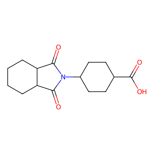 4-(1,3-dioxooctahydro-2H-isoindol-2-yl)cyclohexanecarboxylic acid structure
