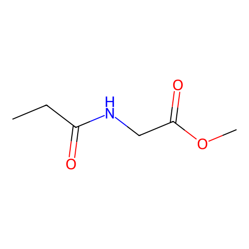 Methyl (propionylamino)acetate structure