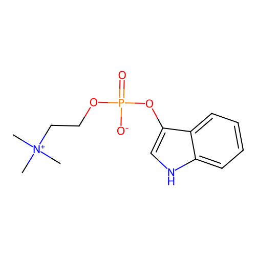 1H-Indol-3-yl (2-(trimethylammonio)ethyl) phosphate structure