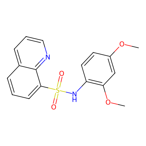N-(2,4-dimethoxyphenyl)quinoline-8-sulfonamide structure