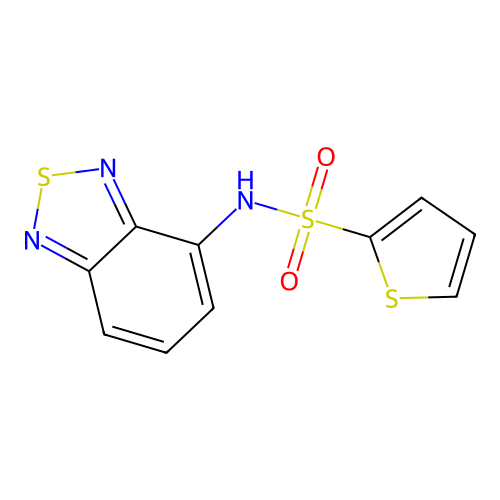 N-(2,1,3-benzothiadiazol-4-yl)thiophene-2-sulfonamide structure