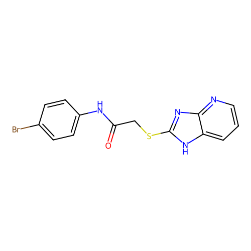 N-(4-Bromophenyl)-2-{3H-imidazo[4,5-B]pyridin-2-ylsulfanyl}acetamide structure
