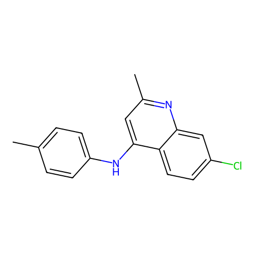 7-chloro-2-methyl-N-(4-methylphenyl)quinolin-4-amine structure