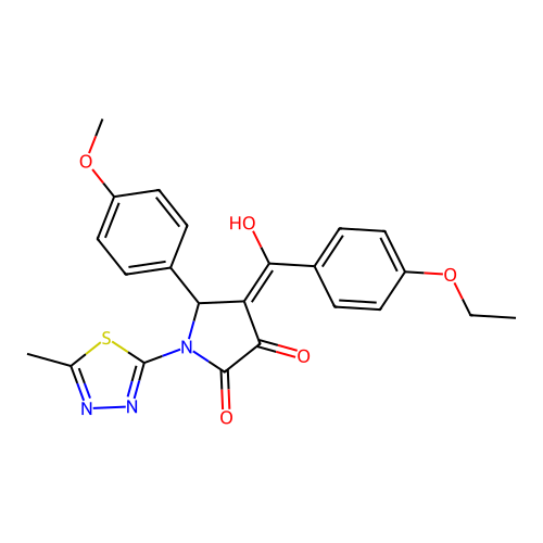 4-(4-Ethoxybenzoyl)-3-hydroxy-5-(4-methoxyphenyl)-1-(5-methyl-1,3,4-thiadiazol-2-yl)-1H-pyrrol-2(5H)-one structure