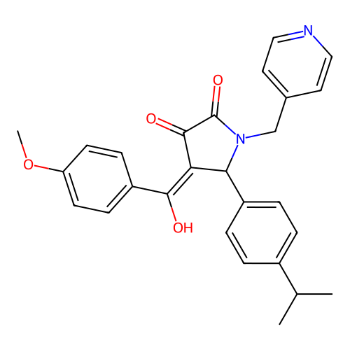 3-hydroxy-5-(4-isopropylphenyl)-4-(4-methoxybenzoyl)-1-(pyridin-4-ylmethyl)-1H-pyrrol-2(5H)-one structure