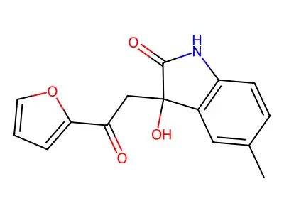 3-(2-(Furan-2-yl)-2-oxoethyl)-3-hydroxy-5-methylindolin-2-one structure