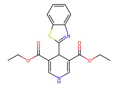 3,5-Diethyl 4-(2-benzothiazolyl)-1,4-dihydro-3,5-pyridinedicarboxylate structure