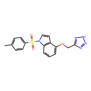 1-(4-methylphenyl)sulfonyl-4-(2H-tetrazol-5-ylmethoxy)indole structure