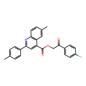 2-(4-Fluorophenyl)-2-oxoethyl 6-methyl-2-(4-methylphenyl)-4-quinolinecarboxylate structure