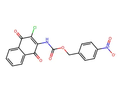 4-nitrobenzyl N-(3-chloro-1,4-dioxo-1,4-dihydro-2-naphthalenyl)carbamate structure