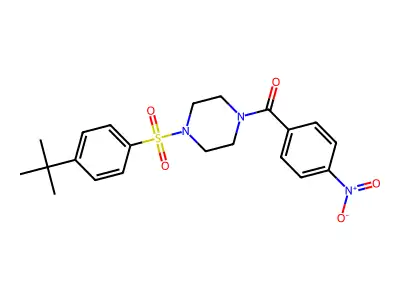 (4-{[4-(Tert-butyl)phenyl]sulfonyl}piperazino)(4-nitrophenyl)methanone structure