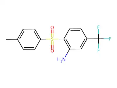 2-(4-Methylphenyl)sulfonyl-5-(trifluoromethyl)aniline structure