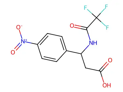 3-(4-nitrophenyl)-3-[(2,2,2-trifluoroacetyl)amino]propanoic Acid structure