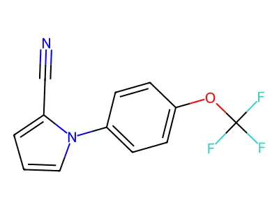 1-[4-(trifluoromethoxy)phenyl]-1H-pyrrole-2-carbonitrile structure