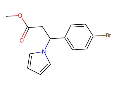 methyl 3-(4-bromophenyl)-3-(1H-pyrrol-1-yl)propanoate structure