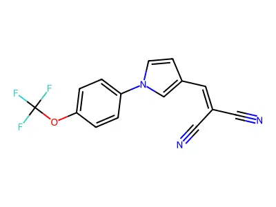 2-({1-[4-(trifluoromethoxy)phenyl]-1H-pyrrol-3-yl}methylene)malononitrile structure