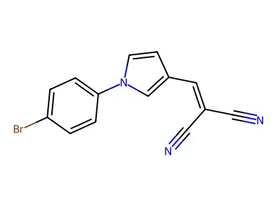 2-{[1-(4-bromophenyl)-1H-pyrrol-3-yl]methylene}malononitrile structure