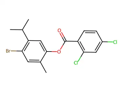 4-Bromo-5-isopropyl-2-methylphenyl 2,4-dichlorobenzenecarboxylate structure