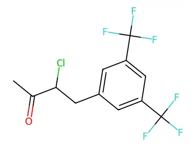4-[3,5-Bis(trifluoromethyl)phenyl]-3-chloro-2-butanone structure