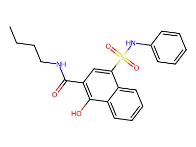 4-(Anilinosulfonyl)-N-butyl-1-hydroxy-2-naphthamide structure