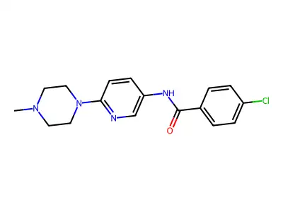 4-chloro-N-[6-(4-methylpiperazin-1-yl)pyridin-3-yl]benzamide structure
