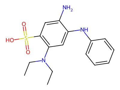 5-Amino-4-anilino-2-(diethylamino)benzenesulfonic acid structure