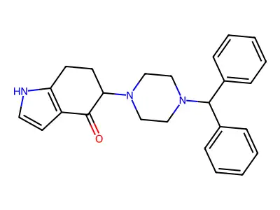 5-(4-Benzhydrylpiperazin-1-yl)-1,5,6,7-tetrahydroindol-4-one structure