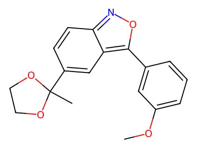 3-(3-Methoxyphenyl)-5-(2-methyl-1,3-dioxolan-2-yl)-2,1-benzoxazole structure