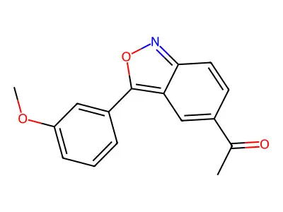 1-[3-(3-Methoxyphenyl)-2,1-benzisoxazol-5-yl]-1-ethanone structure
