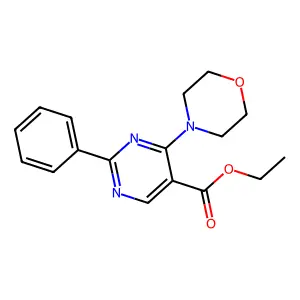 Ethyl 4-morpholin-4-yl-2-phenylpyrimidine-5-carboxylate structure
