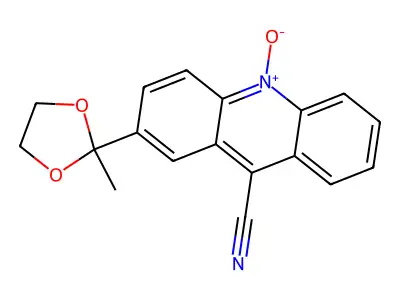 2-(2-Methyl-1,3-dioxolan-2-yl)-10-oxidoacridin-10-ium-9-carbonitrile structure
