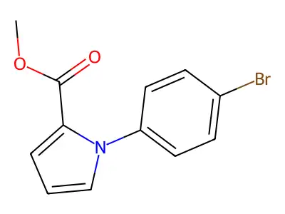 methyl 1-(4-bromophenyl)-1H-pyrrole-2-carboxylate structure