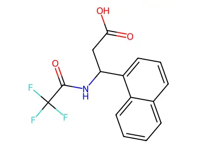 3-(1-Naphthyl)-3-[(2,2,2-trifluoroacetyl)amino]propanoic acid structure