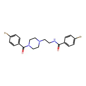 4-bromo-N-[2-[4-(4-bromobenzoyl)piperazin-1-yl]ethyl]benzamide structure