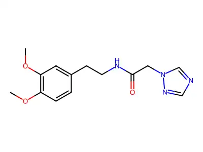 N-(3,4-dimethoxyphenethyl)-2-(1H-1,2,4-triazol-1-yl)acetamide structure