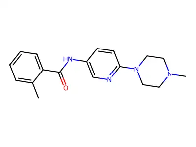 2-Methyl-N-(6-(4-methyl-1-piperazinyl)-3-pyridinyl)benzamide structure