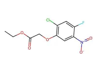 Ethyl 2-(2-chloro-4-fluoro-5-nitrophenoxy)acetate structure