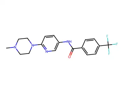 N-[6-(4-methylpiperazin-1-yl)pyridin-3-yl]-4-(trifluoromethyl)benzamide structure
