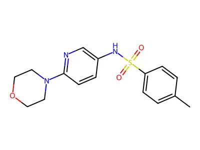 4-methyl-N-(6-morpholino-3-pyridinyl)benzenesulfonamide structure