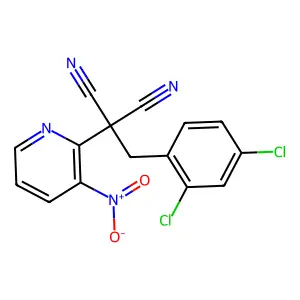2-(2,4-Dichlorobenzyl)-2-(3-nitro-2-pyridinyl)malononitrile structure