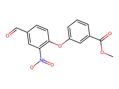 Methyl 3-(4-formyl-2-nitrophenoxy)benzoate structure