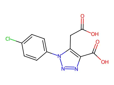 5-(carboxymethyl)-1-(4-chlorophenyl)-1H-1,2,3-triazole-4-carboxylic acid structure