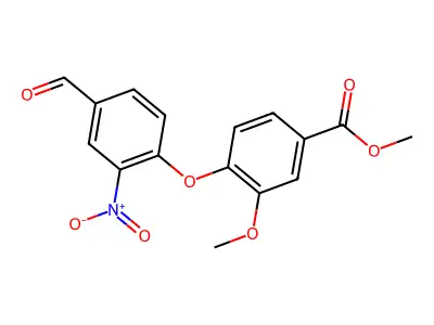 Methyl 4-(4-formyl-2-nitrophenoxy)-3-methoxybenzoate structure