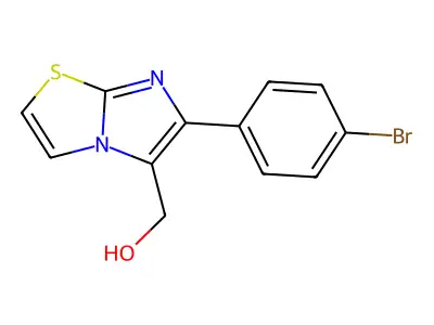 [6-(4-Bromophenyl)imidazo[2,1-b][1,3]thiazol-5-yl]methanol structure