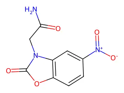 2-[5-nitro-2-oxo-1,3-benzoxazol-3(2H)-yl]acetamide structure