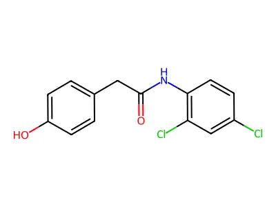 N-(2,4-dichlorophenyl)-2-(4-hydroxyphenyl)acetamide structure